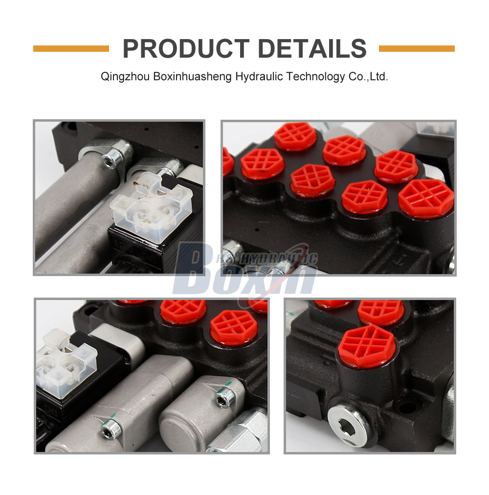 P40-BOT-BQTW1-DCOT Solenoid and Cable 3 Spool Monoblock Directional Valve detailed image
